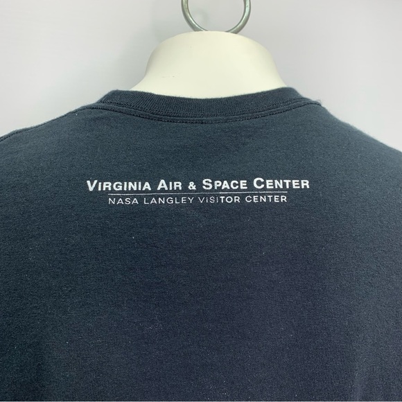 Gildan Graphic T Shirt XL Space Walk NASA Langley VC Astronaut Black Cotton Tee - Picture 6 of 9